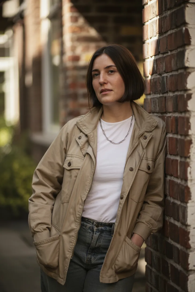 Utility Jacket with Casual Basics