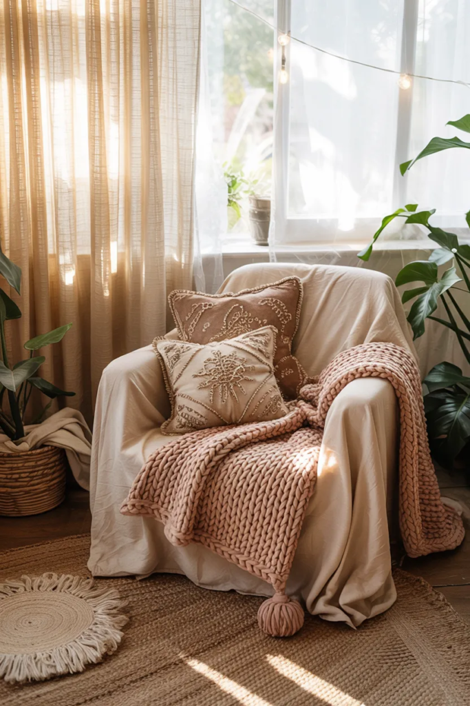 Soft Lighting for a Cozy Glow - Boho Home Decor Ideas