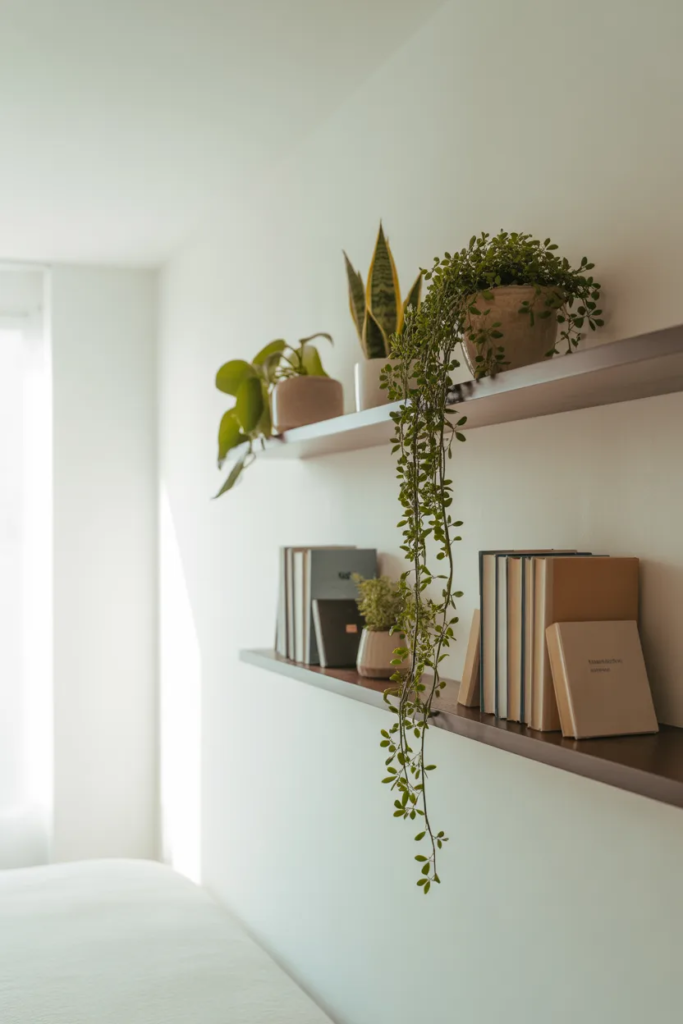 Floating Shelves for Light Storage