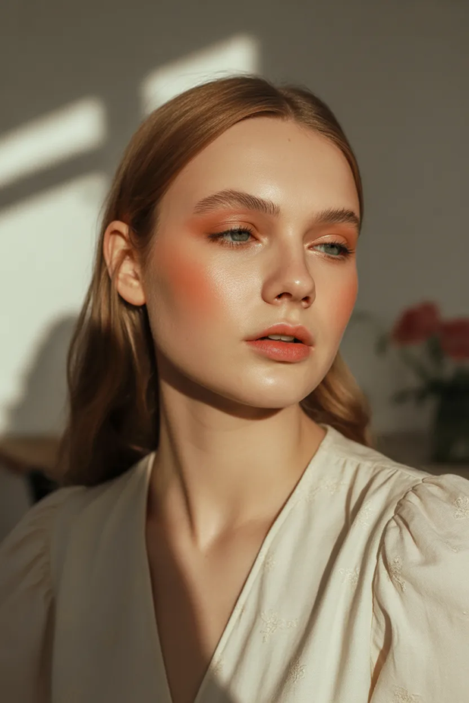 Peachy Fresh Blush Look - Simple Everyday Makeup Looks
