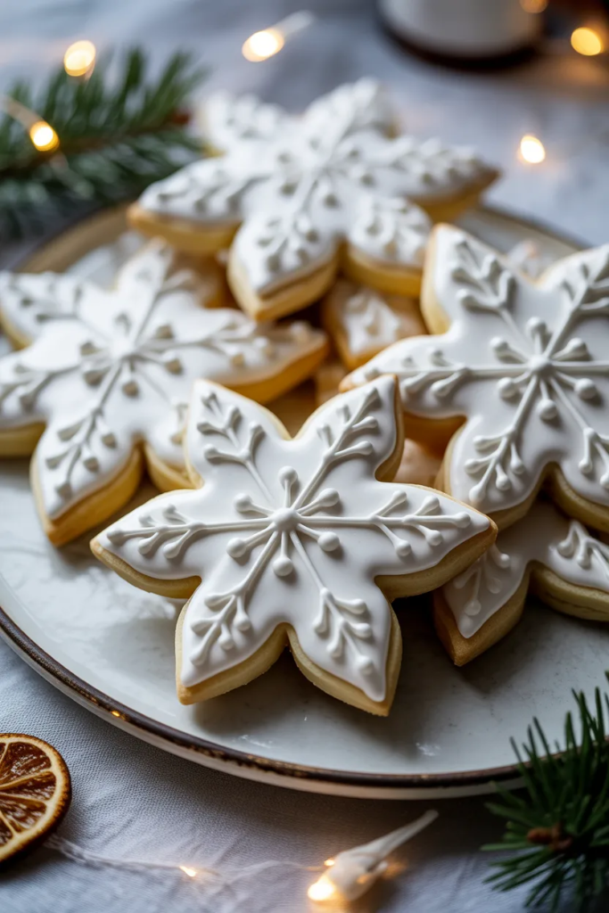 Classic Royal Icing Snowflakes - Sugar Cookie Decorating Ideas