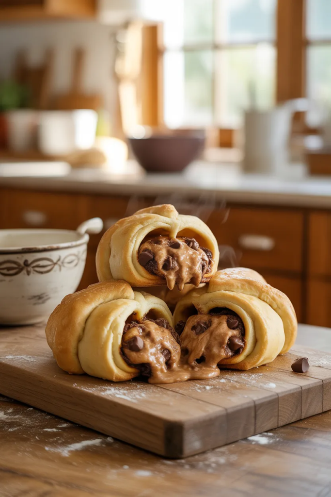 Cookie Dough Stuffed Crescents - Air Fryer Dessert Recipes