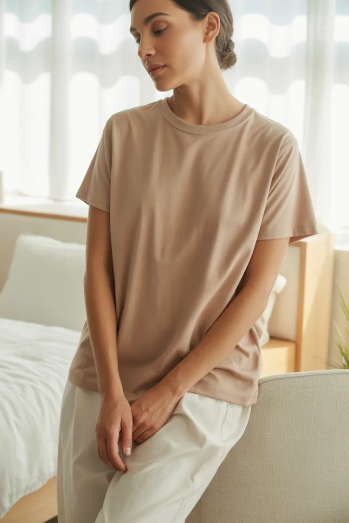 Basic Cotton Tees in Soft Tones