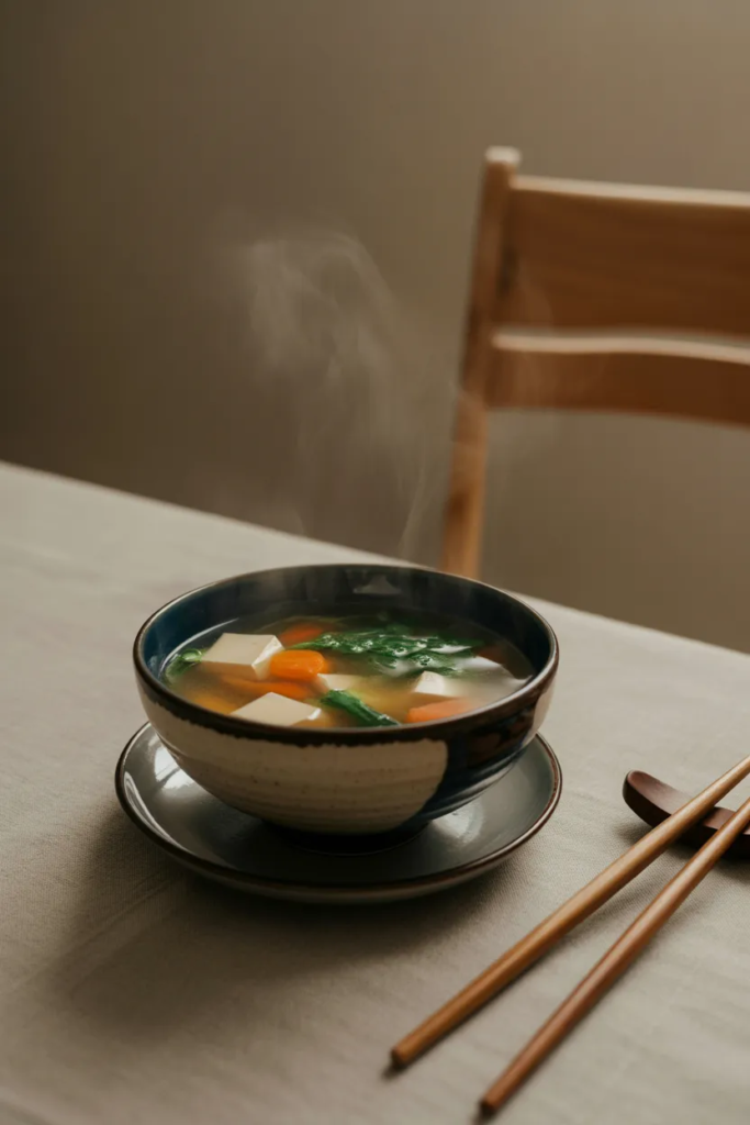 Miso Soup with Vegetables and Tofu - Anti-Inflammatory Dinner Ideas