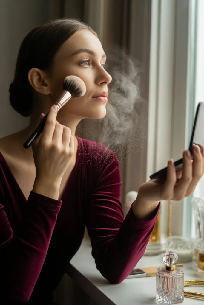 Set Makeup with Translucent Powder