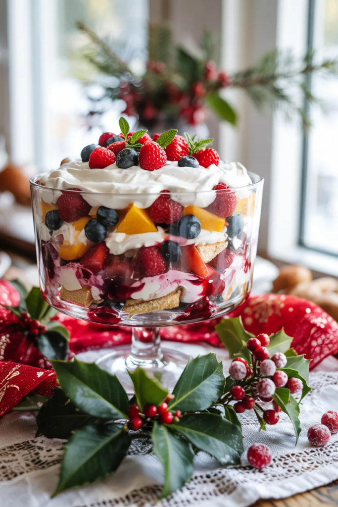 Berry Trifle Parfait - Holiday Dessert Recipes 