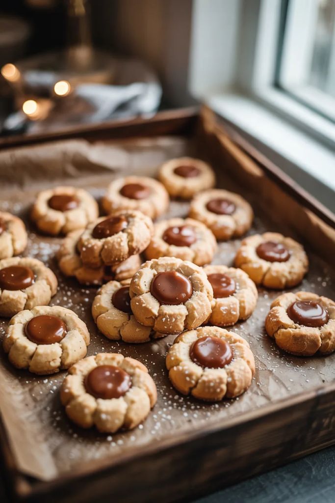 Salted Caramel Thumbprint Cookies