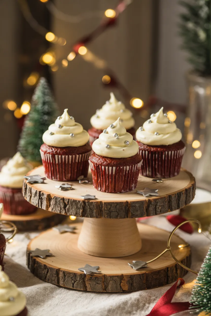 Festive Red Velvet Cupcakes