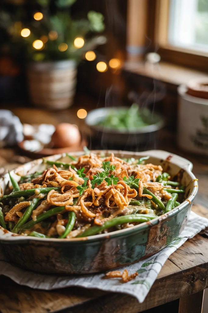 Classic Green Bean Casserole - Thanksgiving Side Dish Ideas