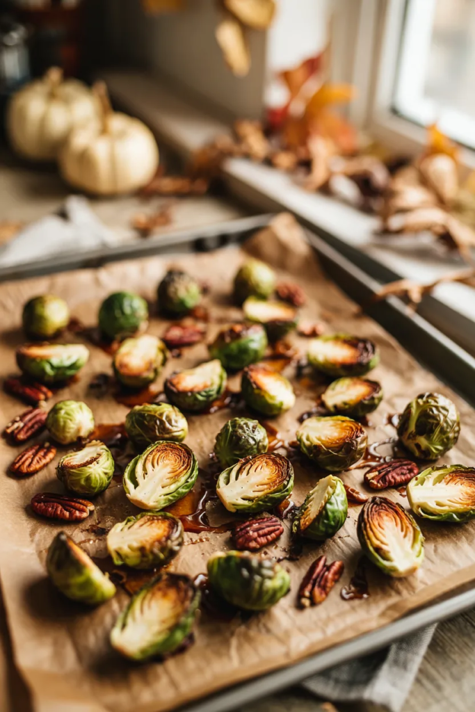 Maple Roasted Brussels Sprouts