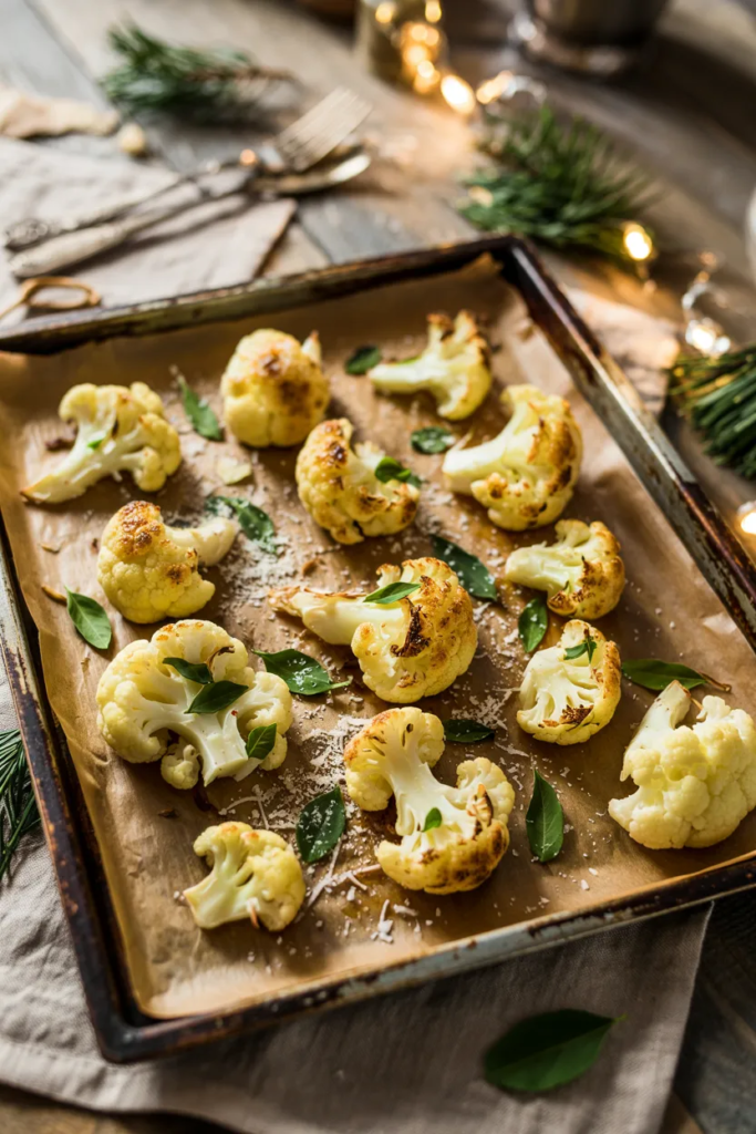 Garlic Parmesan Roasted Cauliflower