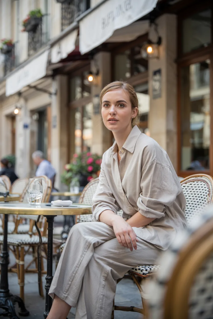 Button-Down Shirt and Linen Trousers - Linen Pants Outfit Ideas