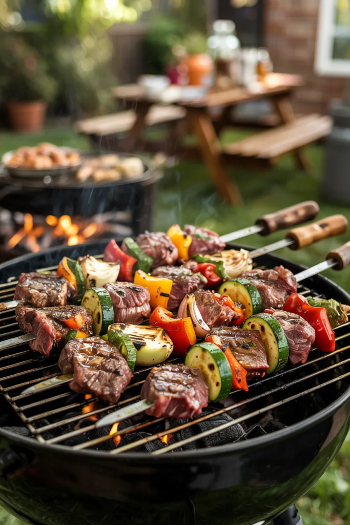 Steak and Veggie Skewers - Summer Grilling Dinner Ideas
