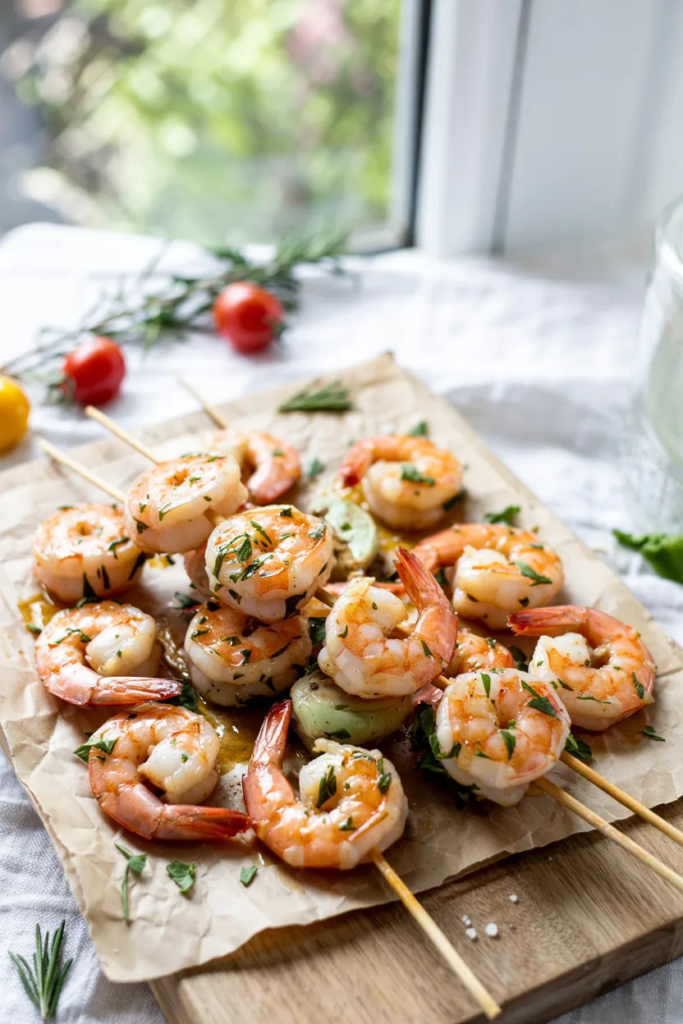 Honey Garlic Shrimp Skewers