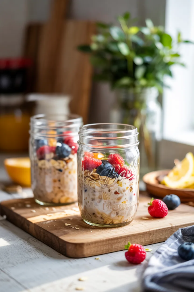 Overnight Oats Jars - Healthy Breakfast Meal Prep Ideas