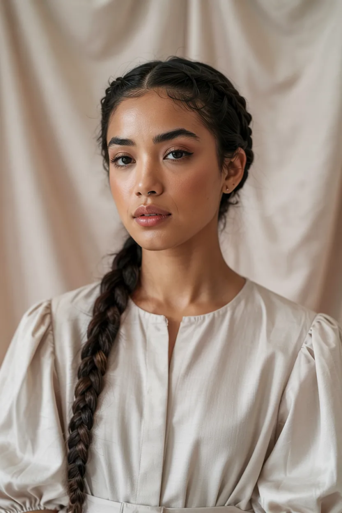 Low Braided Ponytail