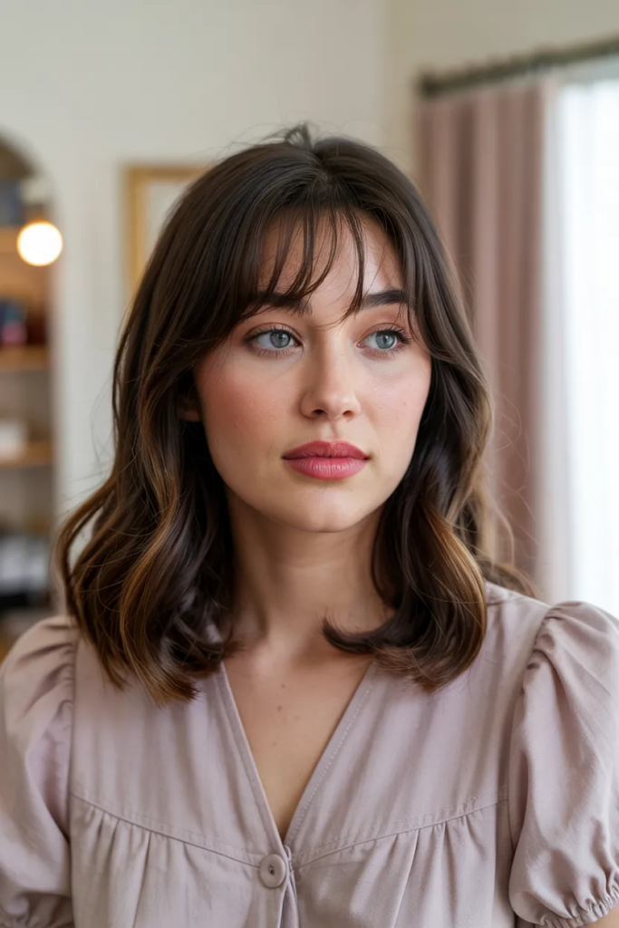 Soft Curtain Bang Blowout