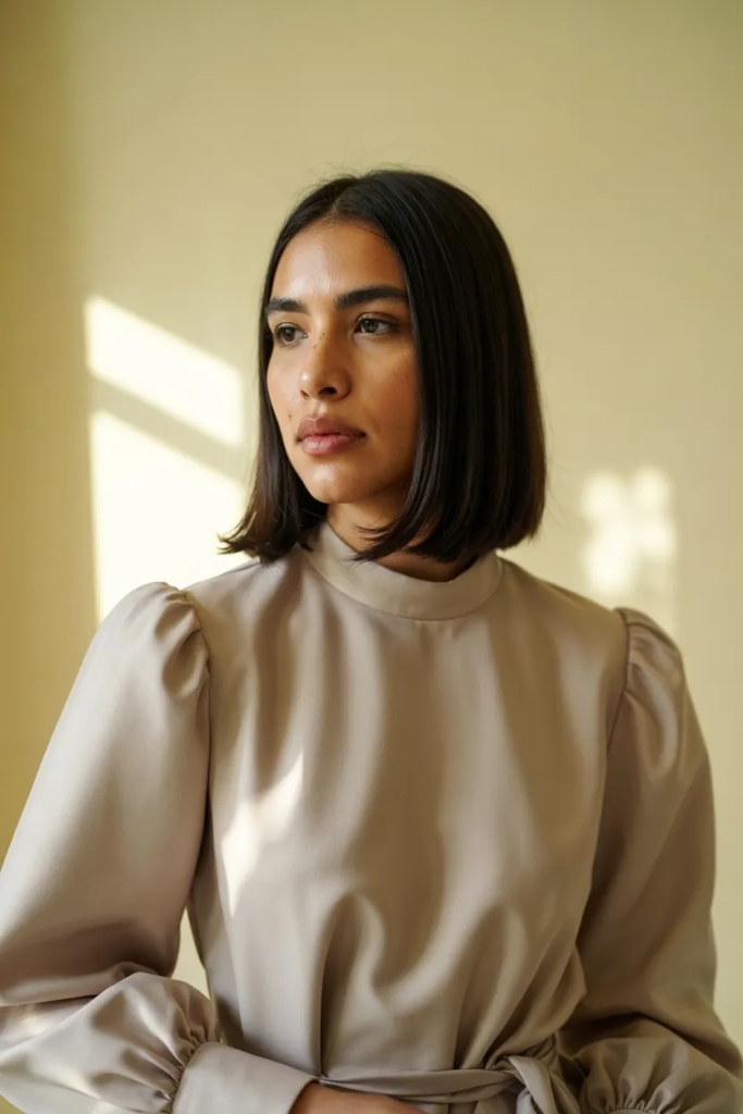 Sleek Mid-Length Straight Cut