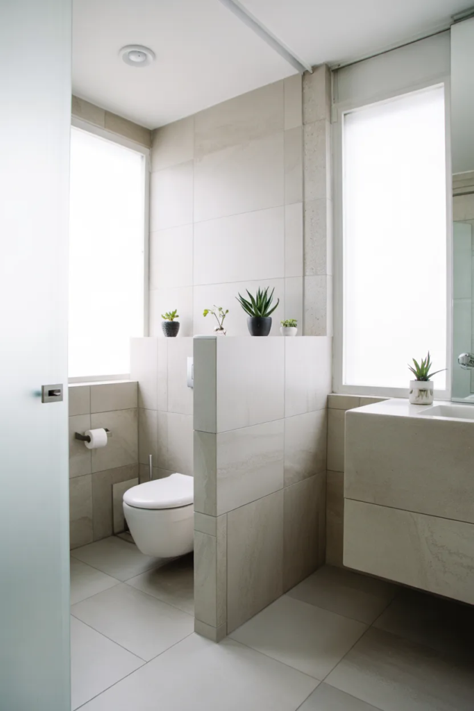 Hidden Toilets or Partition Walls