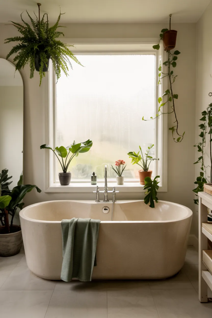 Indoor Plants and Greenery - Bathroom Remodel Ideas