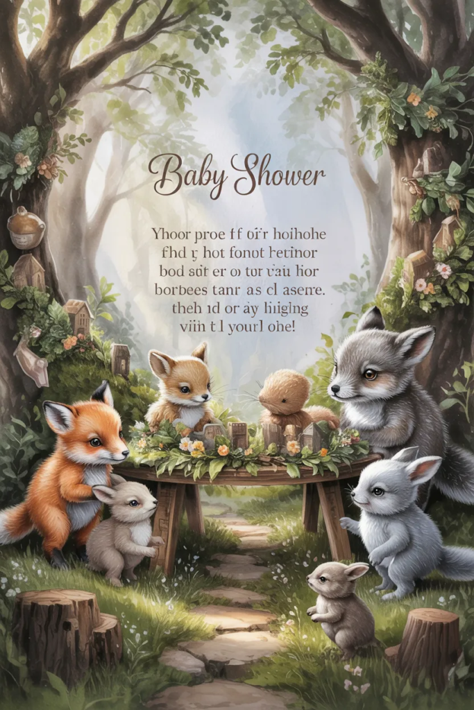 Woodland Animal Theme - Baby Shower Ideas