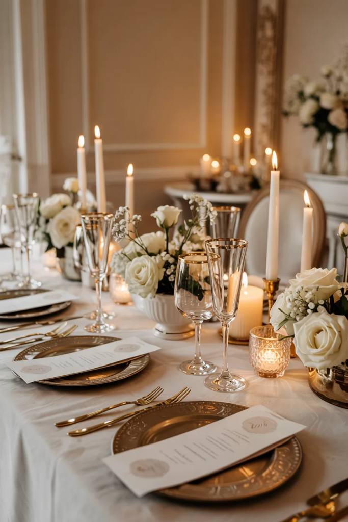 Elegant White and Gold Decor