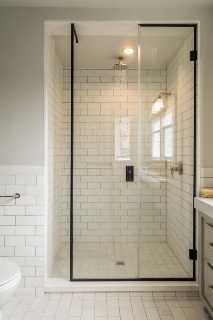 Black Frame Glass Panels