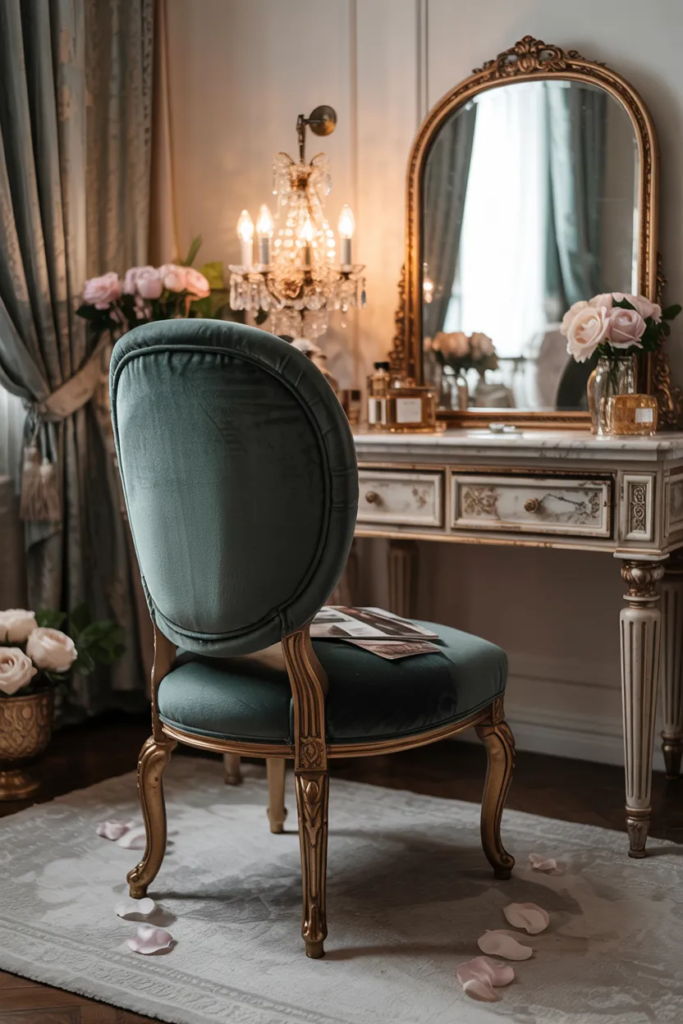 Velvet Vanity Chair