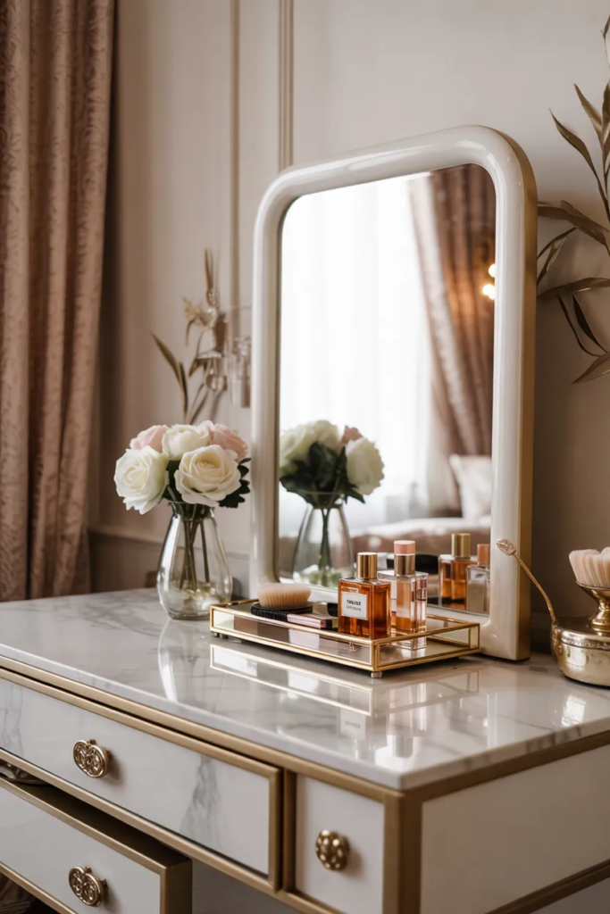 Metallic Frame Furniture - Bedroom Vanity Ideas