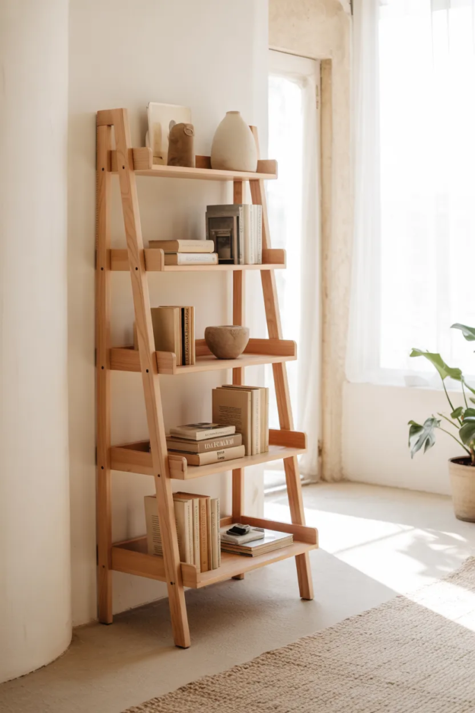 Ladder-Style Leaning Bookcase