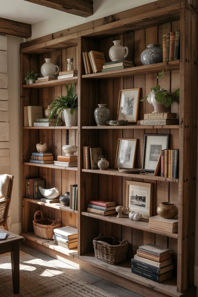 Rustic Wooden Bookcase