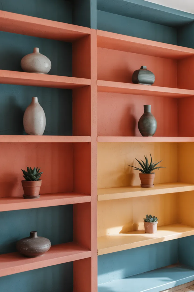 Color-Blocked Bookcase