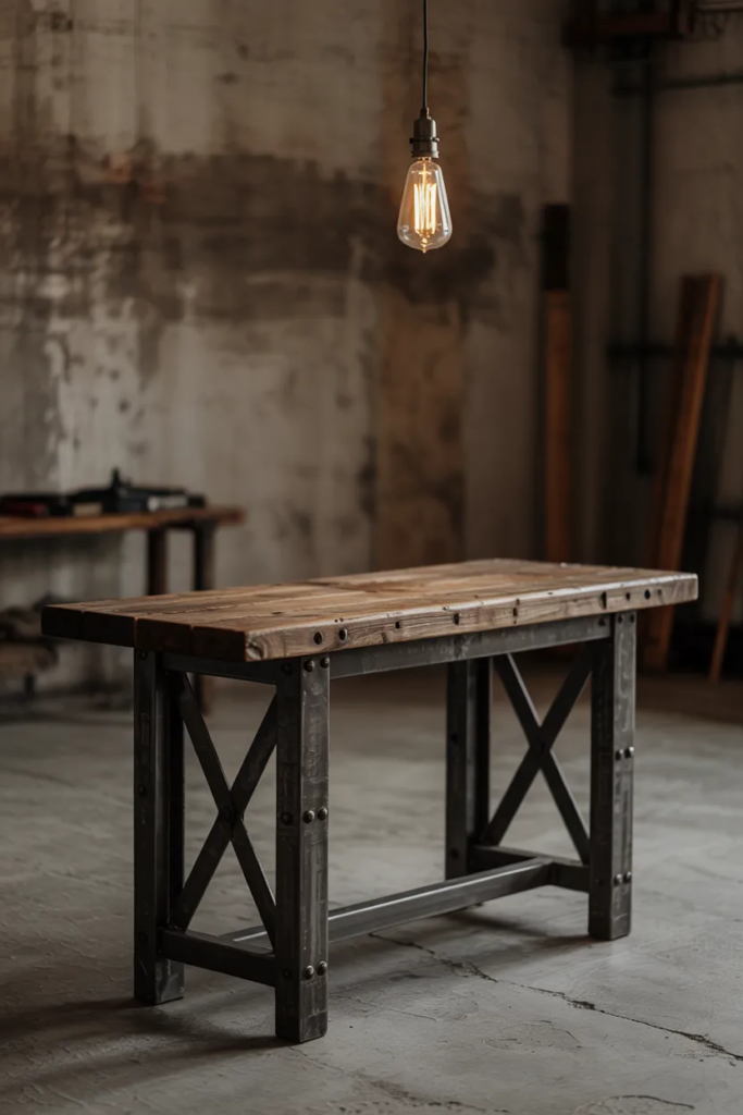 Industrial-Inspired Console Table