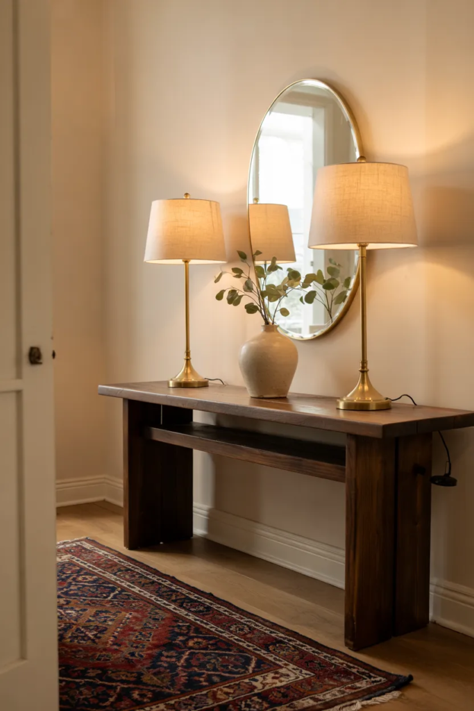 Console Table with Accent Lighting