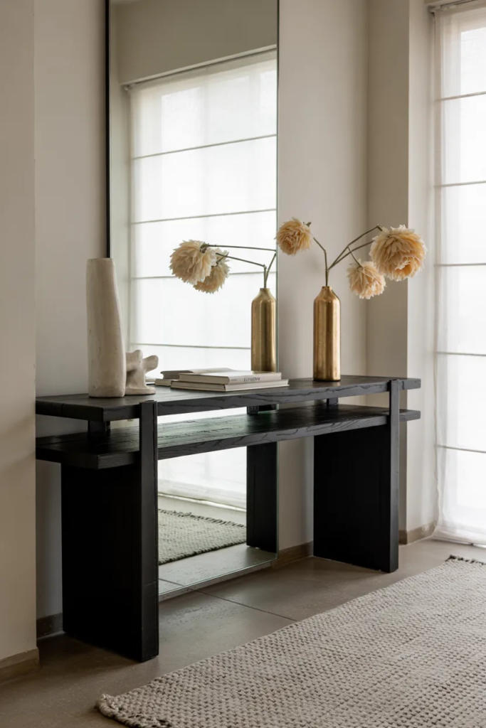 Contemporary Black Console Table