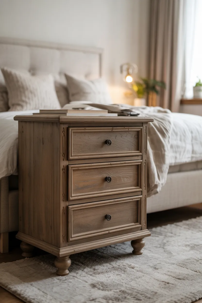 Classic Wooden Nightstand - 15 Nightstand Ideas for Any Bedroom