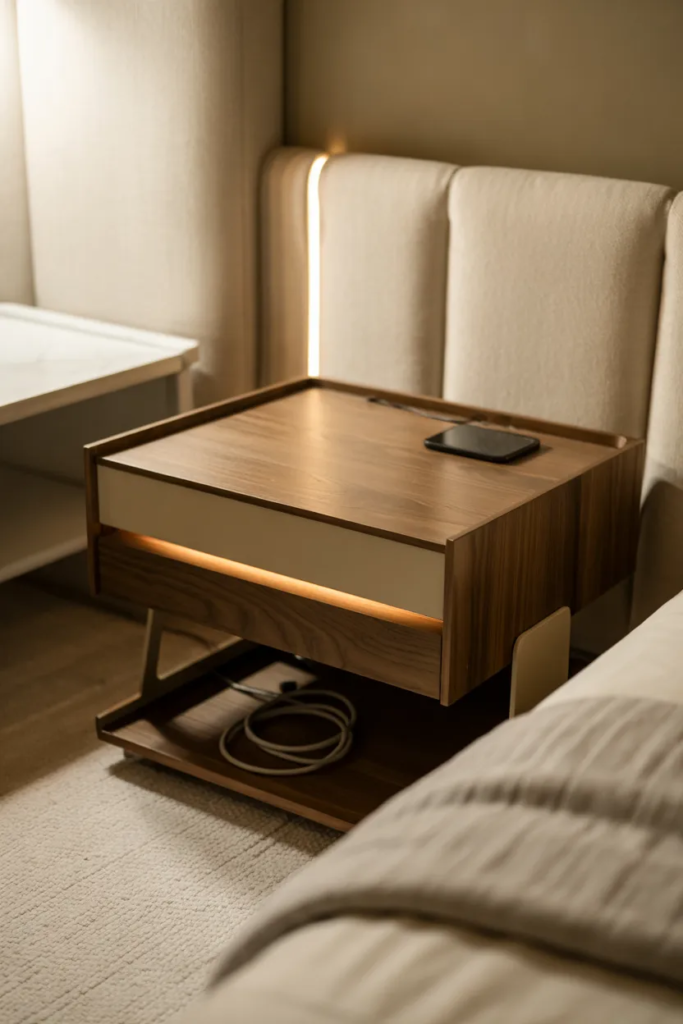 Nightstand with Built-In Charging Station