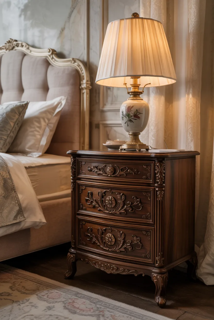 Vintage-Inspired Bedside Table
