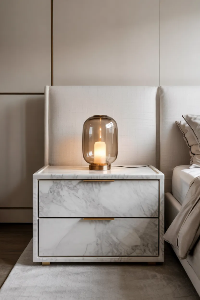 Marble-Top Nightstand