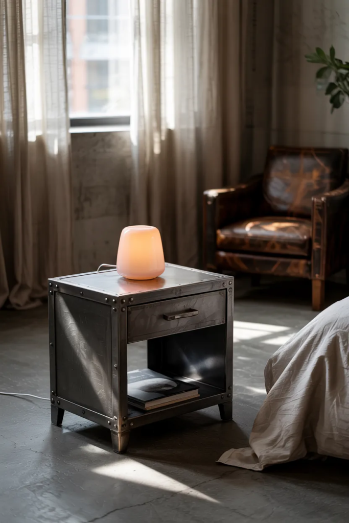 Industrial Metal Nightstand