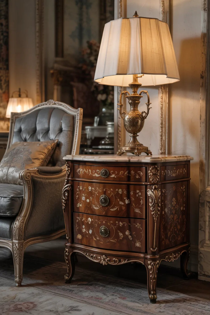 Nightstand with Decorative Legs