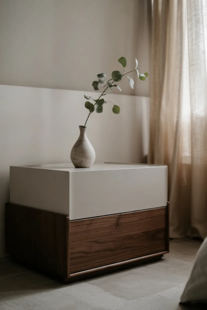 Two-Tone Nightstand Design