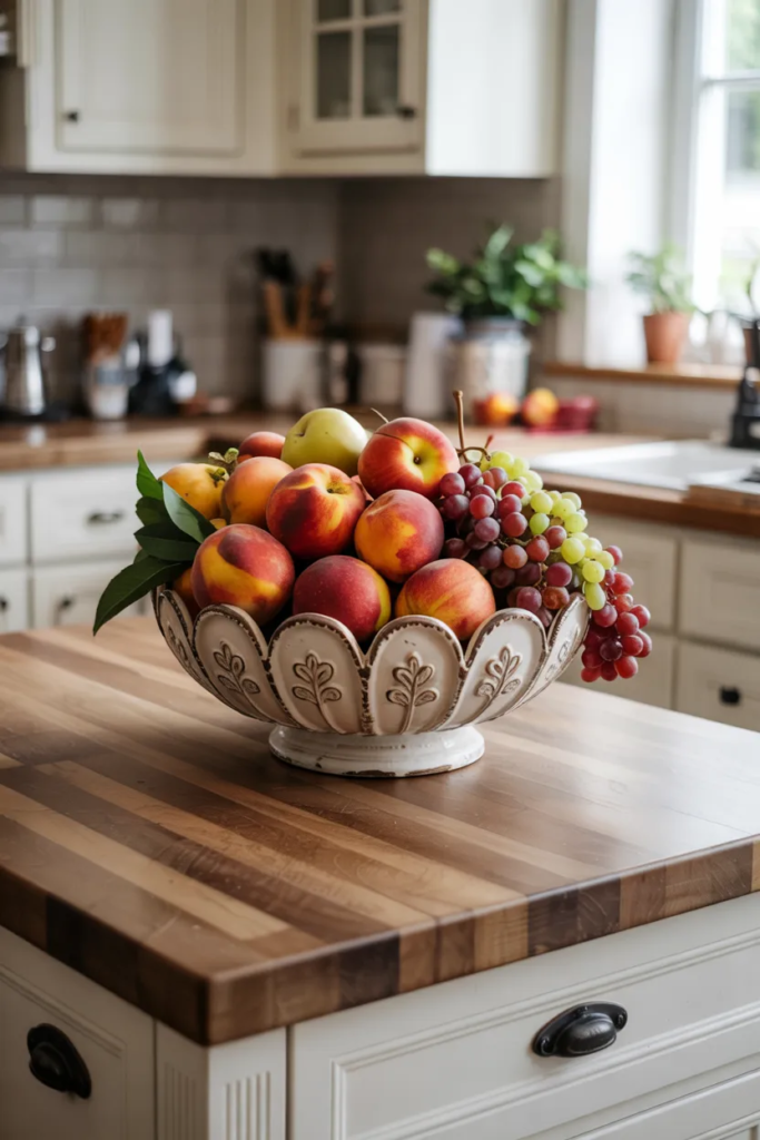 Decorative Fruit Bowl with Organic Styling