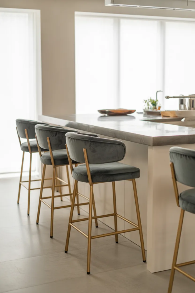 Elegant Upholstered Bar Stools