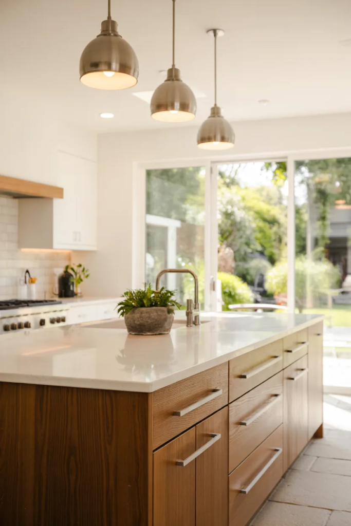 Clustered Pendant Light Arrangement