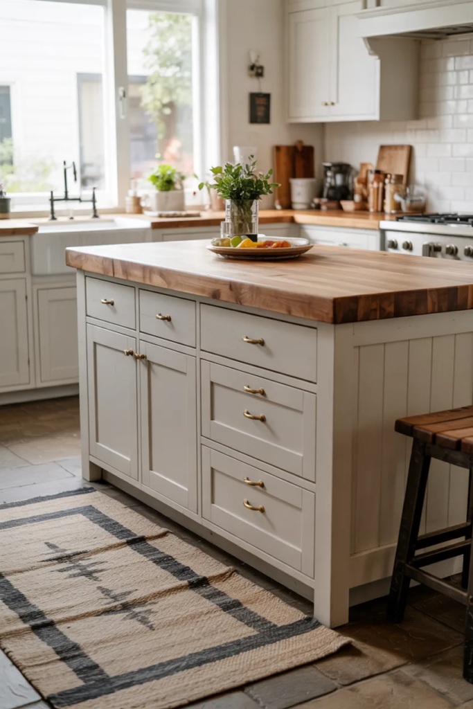 Textured Island Runner Accent