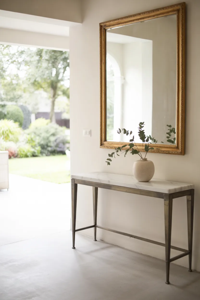 Oversized Mirror for Impact - Foyer Decorating Ideas