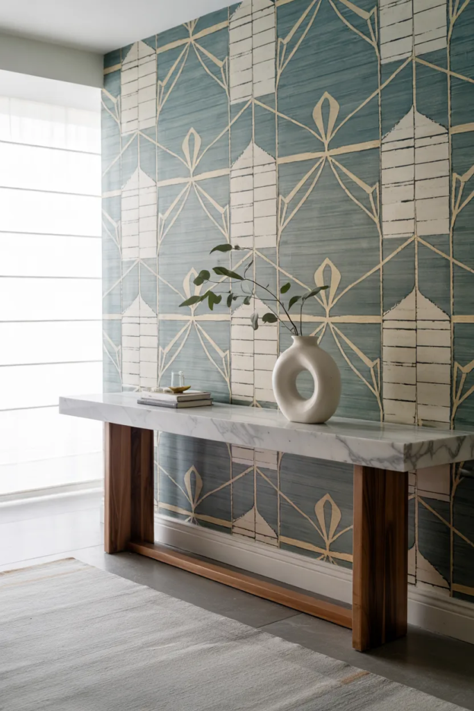 Accent Wall with Wallpaper