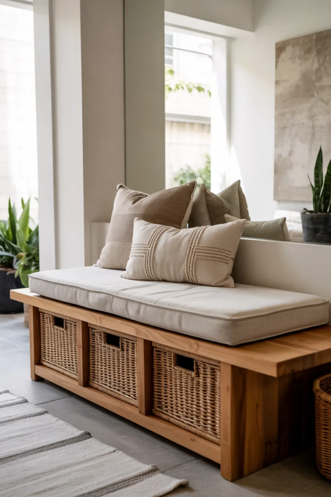 Entryway Bench with Storage