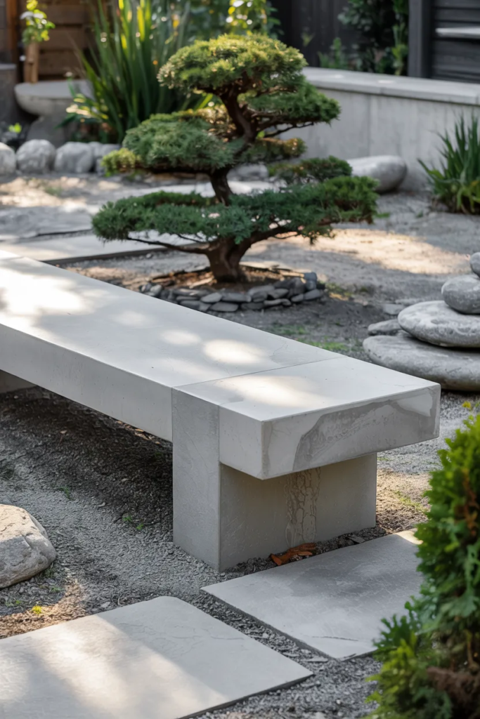 Modern Concrete Bench - Outdoor Bench Ideas